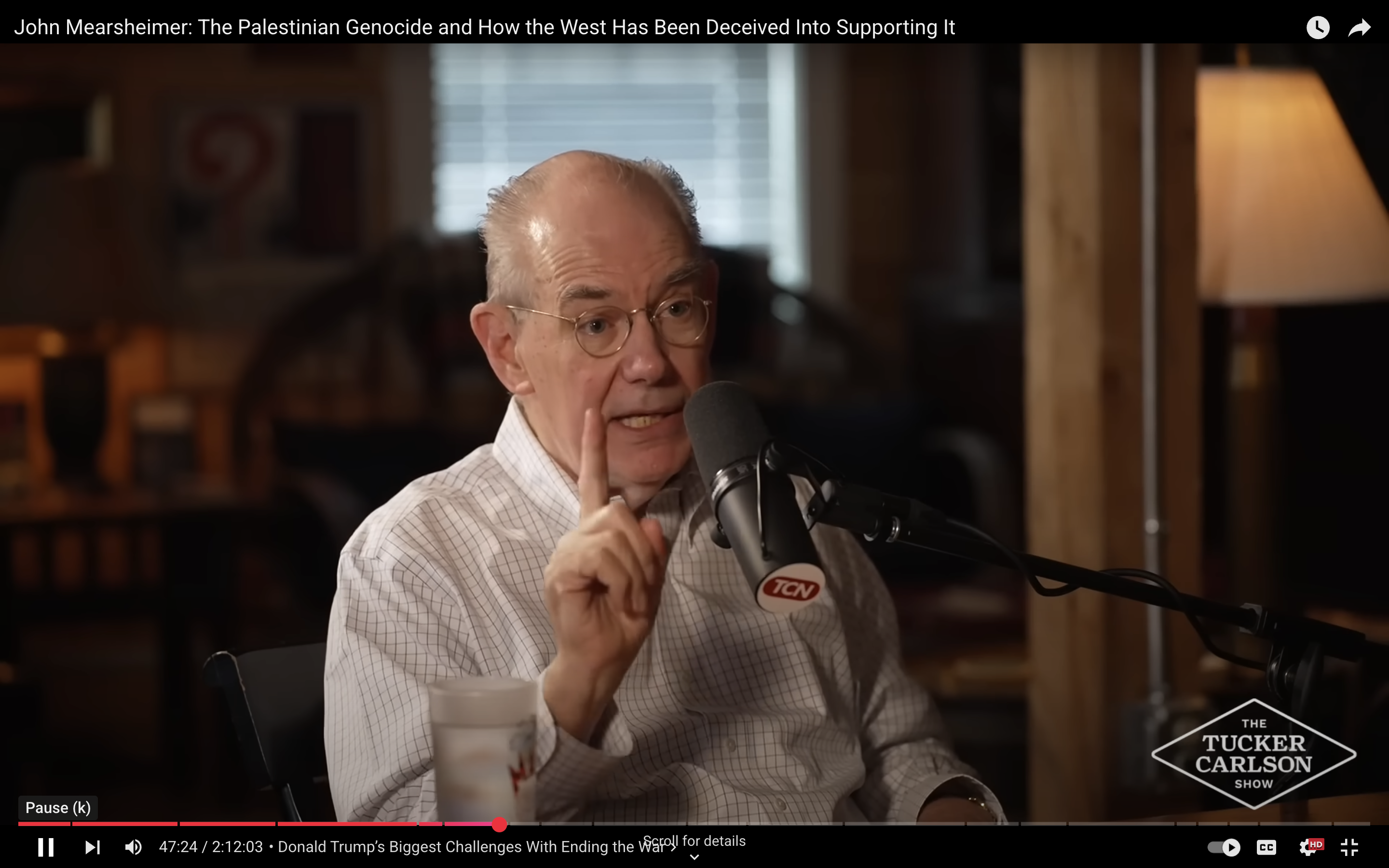 Mearsheimer with Tucker Carlson: The Palestinian Genocide, and How the West Has Been Deceived 